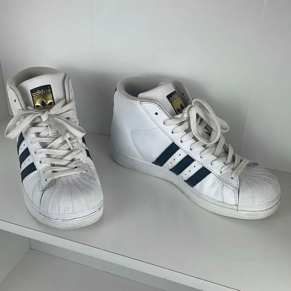 Adidas Pro Model Kids' Unisex Leather High Top Sneakers 6